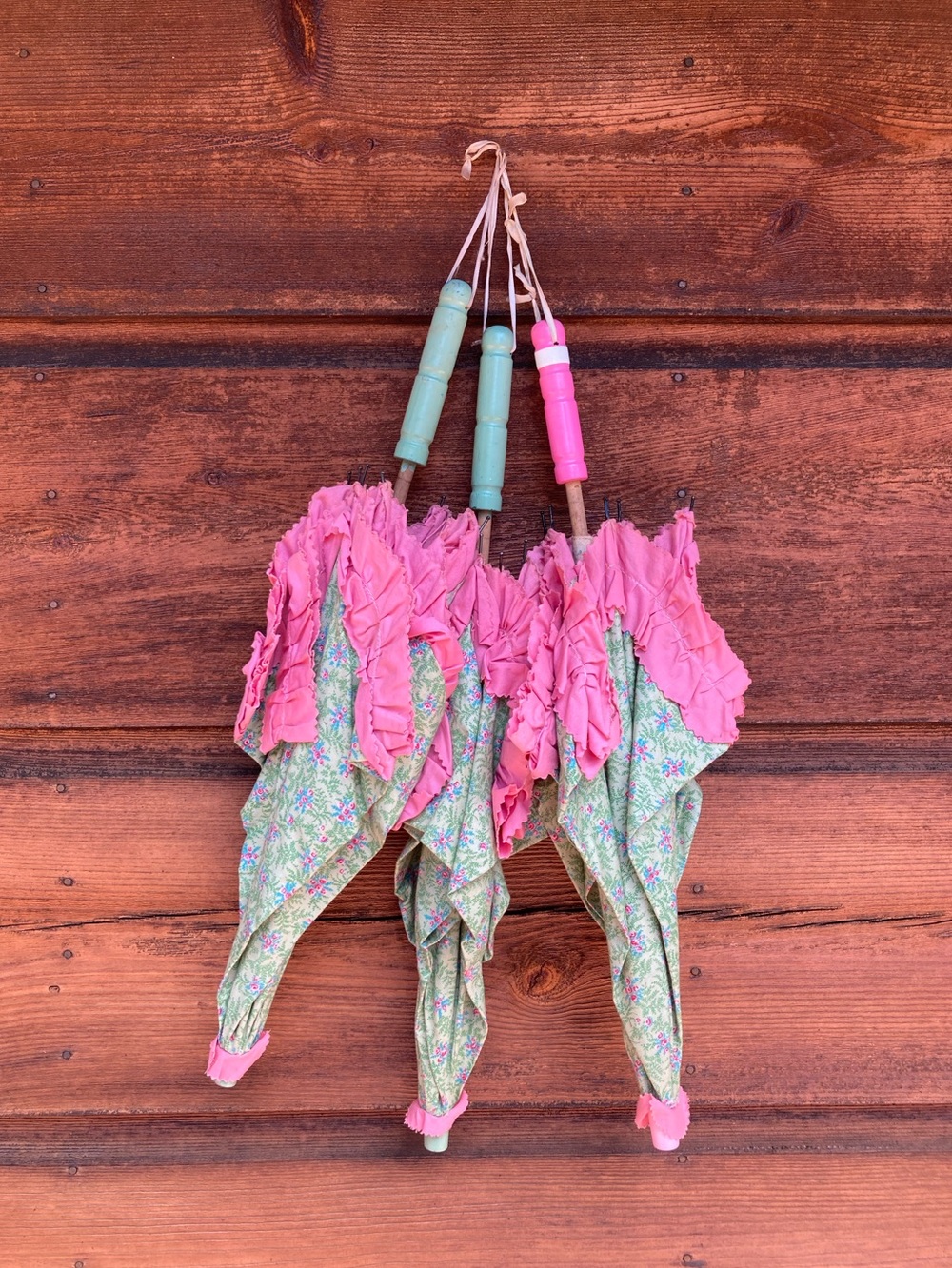 Small Parasols (3) Vintage Handmade